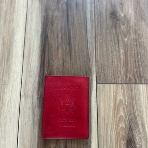 Wilson’s leather Red leather Passport bifold cover case